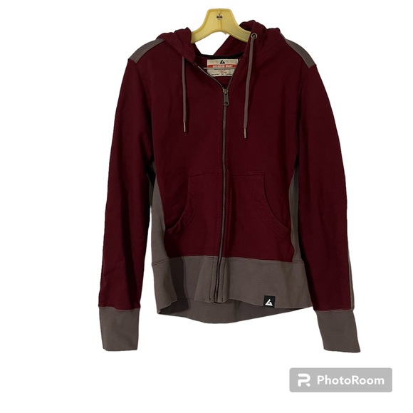 American Giant Vault Zip Hoodie Red Size Medium - Picture 2 of 8